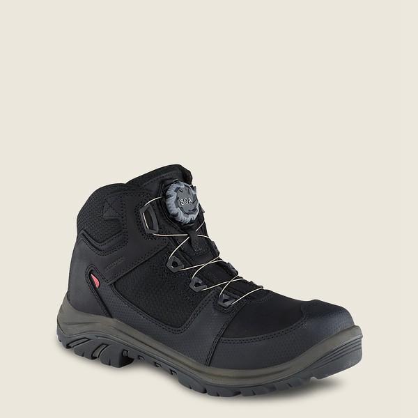 Botas Red Wing Hiking Hombre Negros/Grises - Trades - 5-Inch Waterproof Safety Toe - 752-JKYRDA